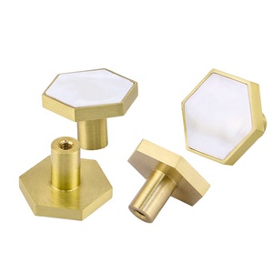 WINSTAR Furniture Handles Knurled Brass <strong>Gold</strong> Cabinet Handle <strong>Pull</strong> for Wardrobe Dresser Cupboard Cabinet <strong>Drawer</strong> Knob - Product Image 1