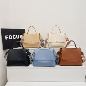 Bolso Bandolera de PU para Mujer, Gran Capacidad, Estilo Coreano, Retro, Moderno, para Uso Diario - Product Image 1