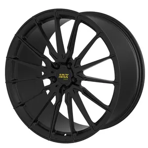 Multi Spoke 16 17 18 19 20 22 24 inch matt black painted textured finish alloy car wheel 5x112 forged car wheel alloy auto rim