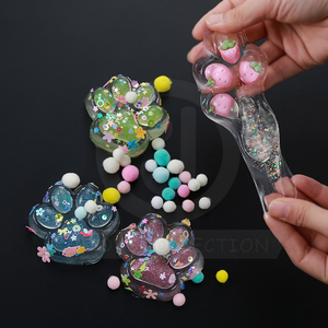 Squishy Glitter kedi pençe oyuncaklar sıkmak sıkı yumuşak TPR Squishy hayvan kedi Taba stres rahatlatmak oyuncak çocuklar için - Product Image 1