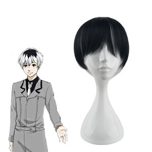 <span class=keywords><strong>Tokyo</strong></span> <span class=keywords><strong>Ghoul</strong></span> Corto Nero Con Bianco Cosplay Parrucca <span class=keywords><strong>Kaneki</strong></span> Ken Sasaki Parrucca - Product Image 1