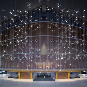 Hiện đại trang trí chiếu sáng ngôi sao lớn hình ánh sáng Tay thổi đèn chùm thủy tinh cho khách sạn hành lang và tiền sảnh - Product Image 4