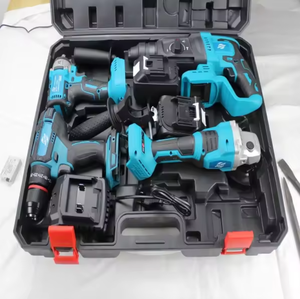 4in1 Brushless Cordless Lithium Battery Angle Drill Hammer Wrench Tool Set CB1013 Power Tool <b>Kit</b> CB1013 - Product Image 1
