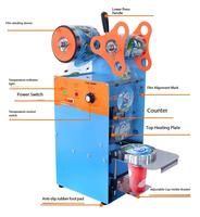 Machine de scellage semi-automatique pour gobelets de boissons, bubble tea, yaourts, gobelets en papier et en plastique, bouteilles et canettes