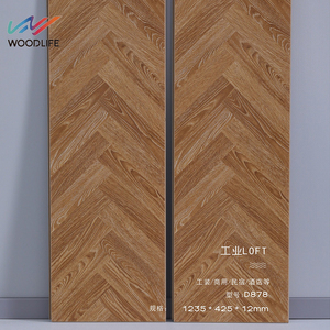 Decoración del hogar con estilo 8mm 10mm 12mm de espesor Haga clic en espiga <span class=keywords><strong>flotante</strong></span> Fishbone AC2 AC3 <span class=keywords><strong>AC4</strong></span> Tablones de suelo de <span class=keywords><strong>parquet</strong></span> laminado - Product Image 6