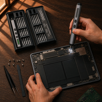 Kit de tournevis électrique de précision 38-en-1 avec embouts magnétiques et batterie lithium-ion pour ordinateur, jeu de tournevis Torx de qualité professionnelle