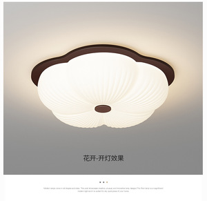 Lustre LED Moderne DJJLight en Forme de Fleur, Base Métallique, Abat-jour en Papier, Montage en Surface, Blanc Chaud Doux 3500K, IRC 80 pour Salon - Product Image 6