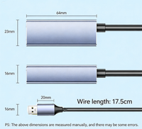 Adaptador Ethernet Gigabit USB 3.0 RJ45 de Aluminio, Chipset Realtek RTL8153, Tarjeta LAN con Cable, Controlador de Internet de 1000Mbps para Laptop