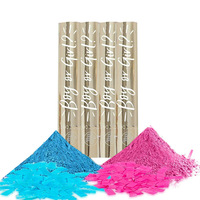 Canon à confettis de 30cm pour garçon ou fille, lanceur de confettis papillon, biodégradable, canon à confettis en vrac