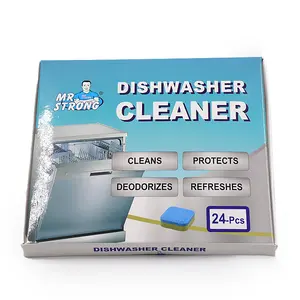 OEM marka bulaşık makinesi makine temizleyici tabletler derinden temiz formüle tazeleme bulaşık makinesi koku kaldırmak