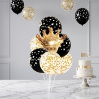 Ballons en latex jetables écologiques 7 pièces/sac pour mariages, anniversaires, Noël, Pâques, Nouvel An - 3 couleurs imprimées UV