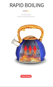 Grands théières en acier inoxydable de grande qualité, multicolores, logo personnalisé en gros, 2,0 L/2,5 L/3 L, écologiques, compatibles avec l'induction au gaz - Product Image 5