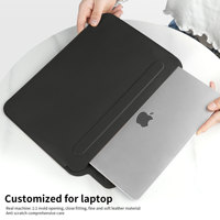 Kenke Sac de protection pour ordinateur portable en cuir PU ultra mince et anti-rayures pour Macbook 13 14 "Étui pour ordinateur portable simple et étanche