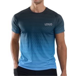 High Quality Running Sport Slim Fit Bodybuilding Mens T Shirt Customized Logo Polyester Quick Dry Gym Sport Mens T Shirts F00 - Product Image 1