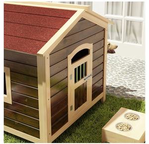 Açık sevimli hayvan pet köpekler kulübesi sandık evleri büyük ahşap köpek kafesi evi - Product Image 5