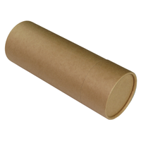 Cajas de cartón reciclables para manualidades Tubos de embalaje Kraft de papel biodegradable con ventana transparente