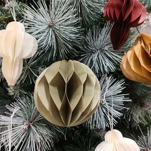 Paper Ornament Round Hanging Decoration Christmas <b>Wall</b> <b>Stickers</b> Die Cutting Craft <b>Decor</b> - Product Image 1