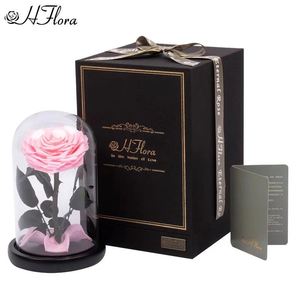 Caja de Rosas Preservadas al por Mayor, Regalo para el Día de San Valentín y el Día de la <span class=keywords><strong>Madre</strong></span>, Ramo de Rosas Eternas en Cúpula de Cristal para Decoración del Hogar y Regalos - Product Image 6