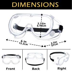 Hot Sale Anti-Fog Scratch-Resistant Work <strong>Safety</strong> <strong>Goggles</strong> Transparent Lens Industrial Construction Dust Splash Eye Plastic - Product Image 2