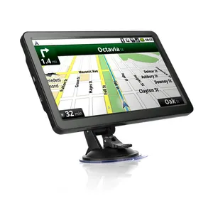 Layar Sentuh 9 Inci Navigasi Mobil Sat Nav GPS Sistem Navigator Peringatan Pengemudi Truk Mobil Navigasi GPS Pintar dengan Peta Gratis