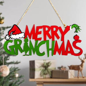 ป้ายไม้สำหรับตกแต่งต้นคริสต์มาสของตกแต่งงานปาร์ตี้วันคริสต์มาสแบบกำหนดเองชิ้นเดียว - Product Image 4