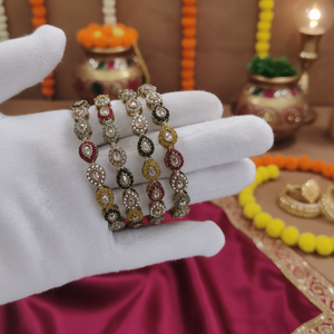 Luxury Tungsten Gold Plated <b>Bangles</b> Set Indian Bridal Wedding Party Wear for Women High Quality Gift & Anniversary Occasion - Product Image 3