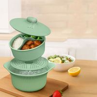 Cuisinière vapeur classique en bambou 1250 ml, 1 couche, écologique, hermétique, compatible gaz et induction, avec couvercle en silicone pour cuisine