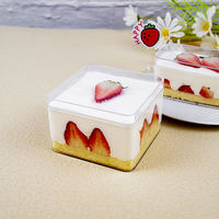 Livraison rapide paquet de pâtisserie conteneur boulangerie PET boîte à gâteau en plastique transparent boîte à biscuits emballage boîtes en plastique