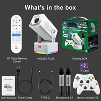 Proyector de Videojuegos Portátil Recargable LCD LED 4 en 1 4K LR YDH-HCS350 Pro, 450 Lúmenes, Android 11 5.0, Zoom Automático, Cine en Casa 3D