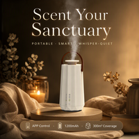 Diffuseur d'arômes intelligent WiFi portable 50 ml, commande par application, rechargeable, distributeur de parfum, minuterie 5 niveaux, éclairage LED, maison, voiture, camping-car