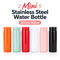 Botol Termos Mini 200ml 300ml Custom, Portabel, Bebas BPA, Stainless Steel, Vakum Terisolasi, untuk Aktivitas Luar Ruangan