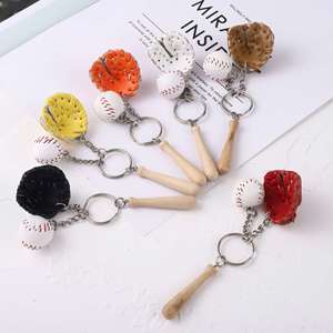 Mini Three-piece Baseball Wooden Bat Keychain Sports Car <b>Key</b> <b>Chain</b> <b>Key</b> Ring Gift for Man Women Gift - Product Image 2