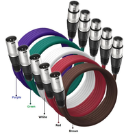 Kabel Audio XLR Multi-Warna Multi-Lapisan yang Dapat Disesuaikan dari Pabrik, Rendah Kebisingan, Seimbang, Berlapis Foil PVC, 3-Pin Male Female, Fleksibel