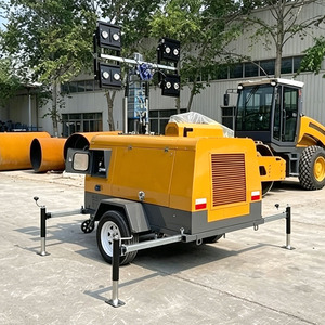 Torre <span class=keywords><strong>de</strong></span> Iluminación LED Móvil Compacta <span class=keywords><strong>de</strong></span> 7m con Generador Diésel <span class=keywords><strong>de</strong></span> 6KW y Mástil <span class=keywords><strong>de</strong></span> Elevación Manual <span class=keywords><strong>de</strong></span> 4x400W para Reparación <span class=keywords><strong>de</strong></span> Emergencia en Carreteras Urbanas - Product Image 1