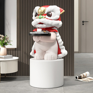 2023 recién llegados nuevas esculturas de León de bandeja para sala de estar gran oferta decoración del hogar esculturas de fibra de vidrio de resina - Product Image 2