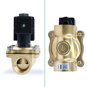 États-Unis Vanne solénoïde en laiton massif 3/4 po 24 V CC normalement fermée pour eau, air, diesel - Product Image 5