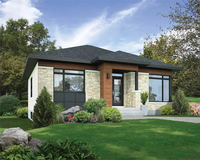 Maison de vacances préfabriquée en structure acier, maison modulaire, chalet, suite de jardin, villa, casas préfabriquées, cabane