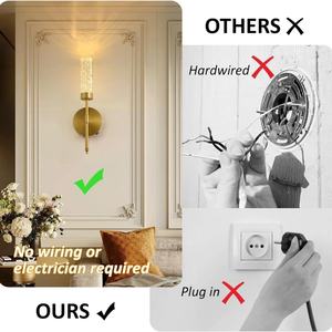 Lampe murale minimaliste moderne nordique pour chambre à coucher, chevet et salon, éclairage mural de luxe - Product Image 4