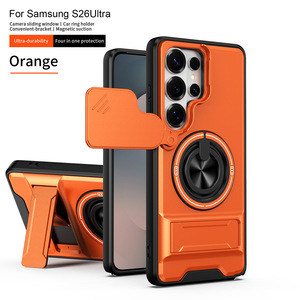 Étui de <span class=keywords><strong>téléphone</strong></span> de luxe à double support magnétique avec fenêtre coulissante et protection d'objectif invisible pour S26 Ultra/S25/S24/S23 - Product Image 6