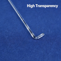 Bâtonnet d'Agitation en Quartz Transparent, Extrémité en Forme de Pagaie, Pureté 99,99%, Transmittance 92%, Diamètre 1-50mm, Longueur Personnalisable, Marque HaiChuan 1100C