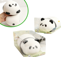 Colección de Juguetes de Animales de Plástico en Caja para Niñas Mayores de 14 Años, Figuras de Panda, Tigre y Conejo, Cajas Individuales Transparentes, 12 Piezas