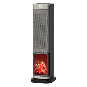 Calentador Cerámico PTC Portátil con Efecto de Llama 3D, Ahorro de Energía, Control Remoto, Temperatura Ajustable para el Hogar - Product Image 1