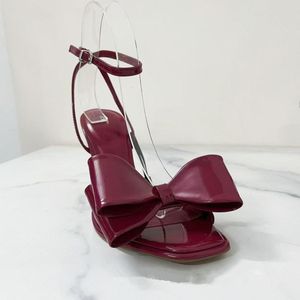<b>Bow</b> Design <b>Red</b> Color Trendy Fancy 2025 Elegant Women's Pumps Heel for Ladies - Product Image 3