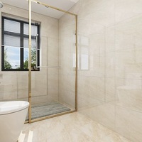 Carreaux muraux et de sol grand format en céramique de marbre naturel clair entièrement émaillé, antibactériens et antidérapants