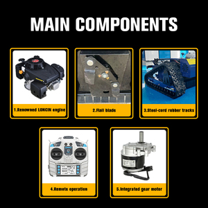 Mini <span class=keywords><strong>tondeuse</strong></span> à gazon télécommandée à essence avec démarrage automatique et <span class=keywords><strong>lame</strong></span> relevable pour la coupe de l'herbe - Product Image 5