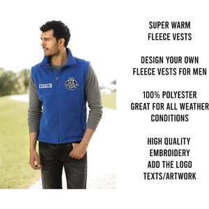 Vêtements de travail à broderie personnalisée F219 pour hommes gilets en polaire personnalisés avec texte et logo - Product Image 6