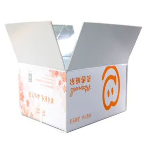 <span class=keywords><strong>Cajas</strong></span> de cartón de transporte isotérmico de papel de aluminio reforzado duro Caja de papel térmico Caja de envío aislada de cadena fría - Product Image 1
