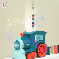 Jeu de train à dominos automatique intelligent pour enfants Chengji Games 2026, jouet cadeau pour enfants, train à dominos automatique avec son