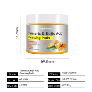 Tampons exfoliants jetables pour le visage à l'acide kojique et au curcuma, nettoyants, blanchissants et éclaircissants, en <span class=keywords><strong>coton</strong></span> rond, très vendus - Product Image 2