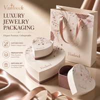 Coffret d'emballage de bijoux en forme de cœur personnalisé, boîtes cadeaux de luxe et sacs de shopping pour bagues, colliers, boucles d'oreilles, logo personnalisé OEM